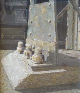 森田 正克-架線鉄柱基部