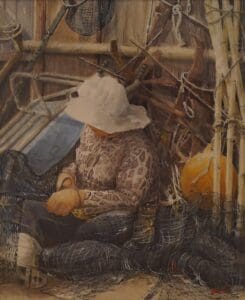 稲森三明-紡ぐ女（鳥羽石鏡漁港）